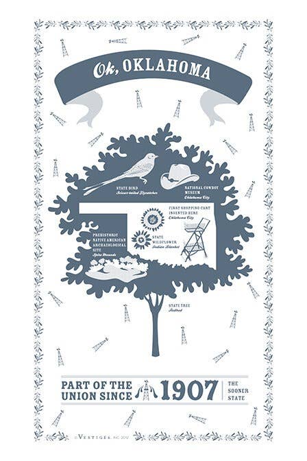 Oklahoma State Tea Towel