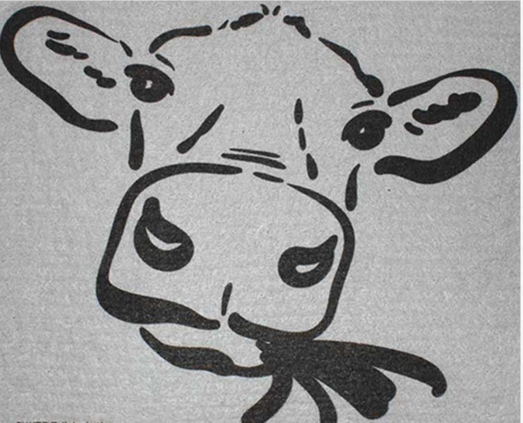 COW - GRAY - SWEDISH DISHCLOTH
