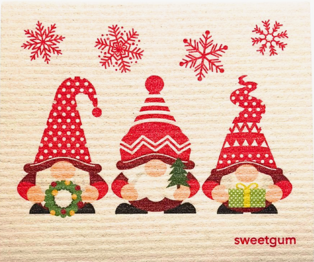 CHRISTMAS GNOME - SWEDISH DISHCLOTH