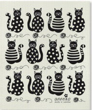 CATS (BLACK) - SWEDISH DISHCLOTH