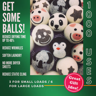 WOOL DRYER BALLS - ECO-FRIENDLY!!! Mix or Match $4.60 each ball