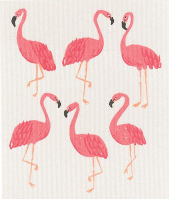 FLAMINGOS SWEDISH DISHCLOTH