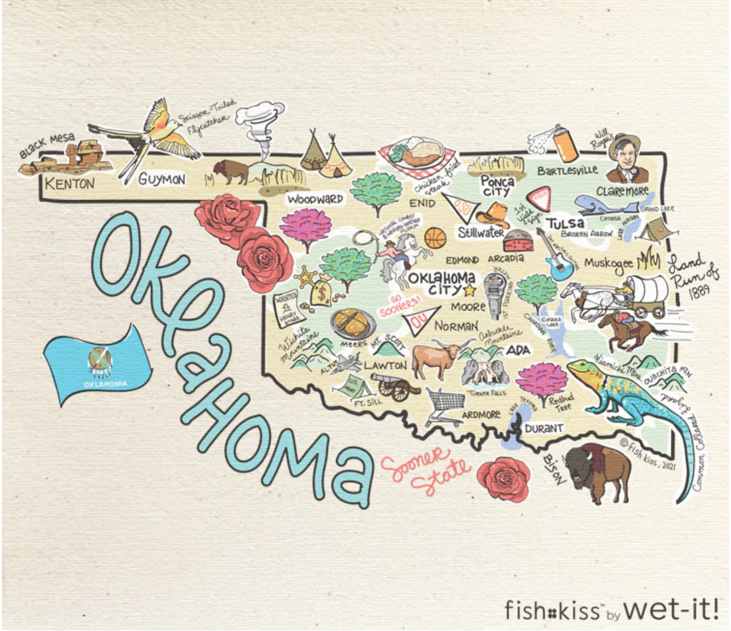 OKLAHOMA #2 SWEDISH DISHCLOTH