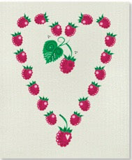 RASPBERRY HEART - SWEDISH DISHCLOTH