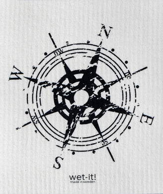 COMPASS - BLACK - SWEDISH DISHCLOTH