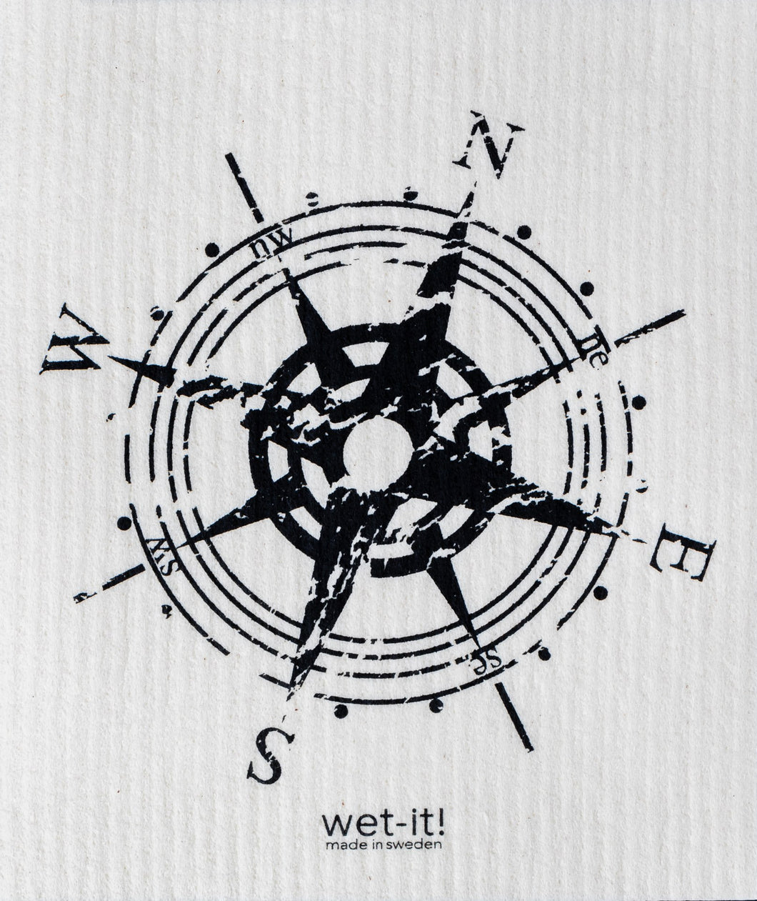 COMPASS - BLACK - SWEDISH DISHCLOTH