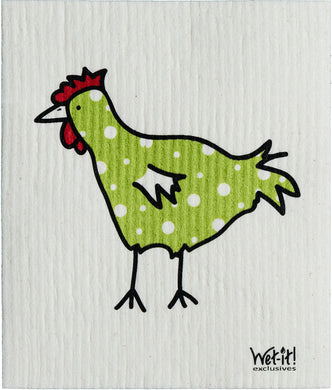 CHICKEN SPOTTED GREEN - SWEDISH DISHCLOTH