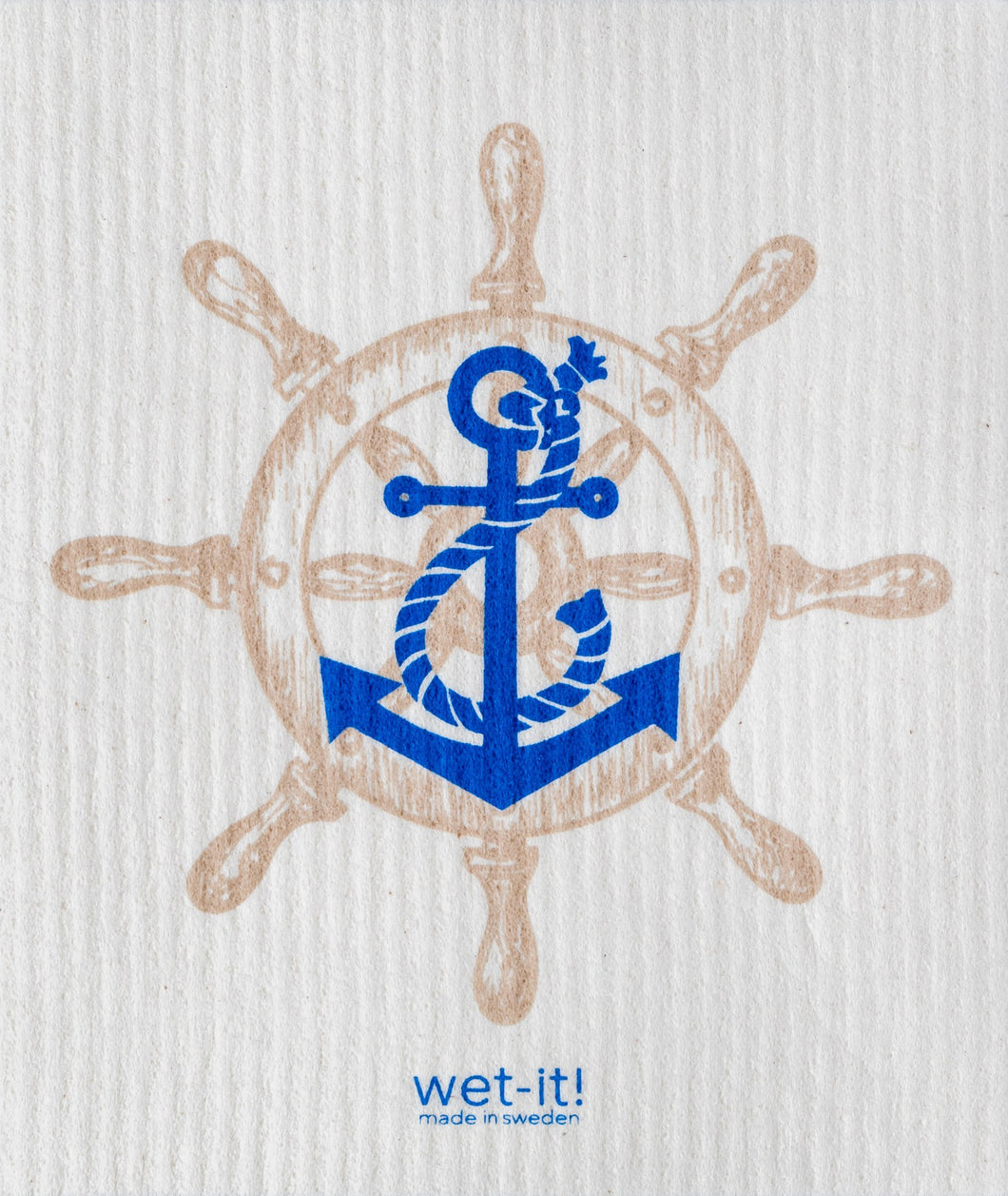 SAILORS WHEEL NAVY - SWEDISH DISHCLOTH