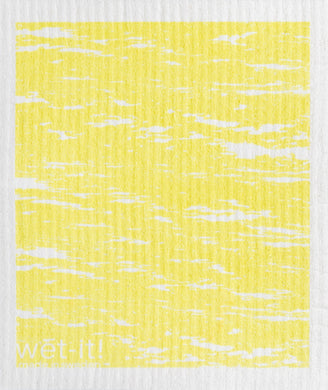 WAVES YELLOW - SWEDISH DISHCLOTH