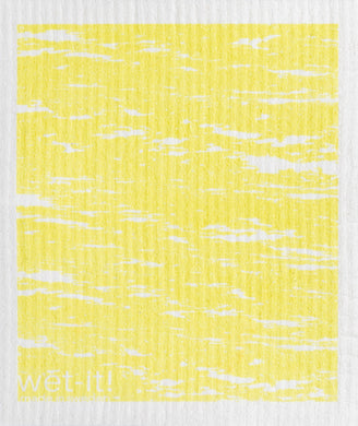 WAVES YELLOW - SWEDISH DISHCLOTH