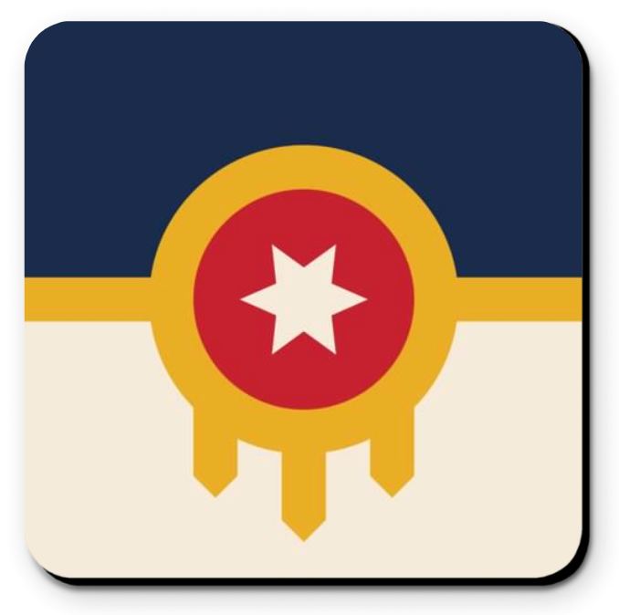 COASTER - TULSA FLAG