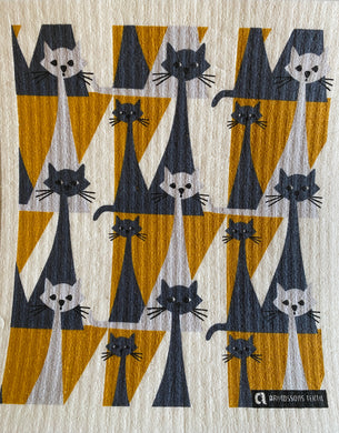 MULTICOLOR CATS - SWEDISH DISHCLOTH