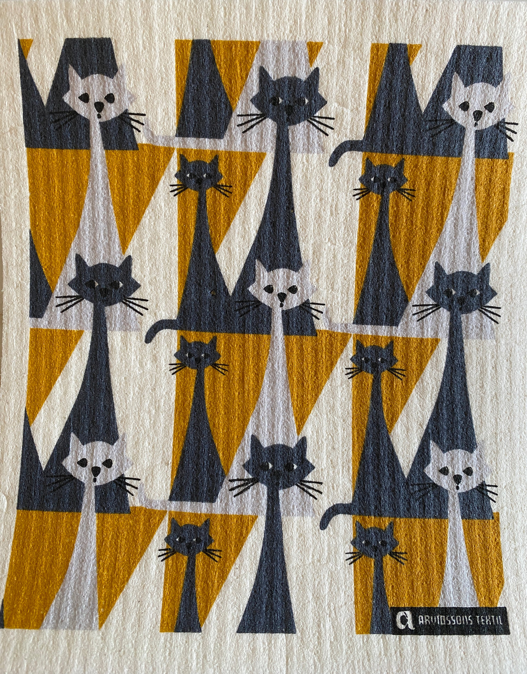 MULTICOLOR CATS - SWEDISH DISHCLOTH