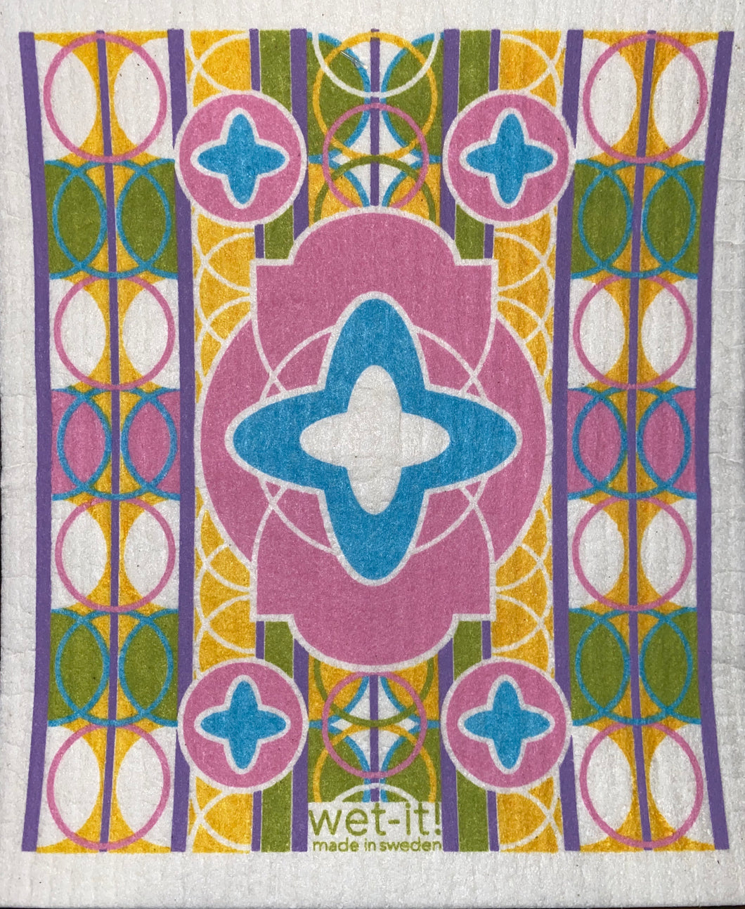 PASTEL STAINED GLASS - SWEDISH DISHCLOTH