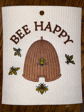 Bee Happy - Swedish Dishcloth