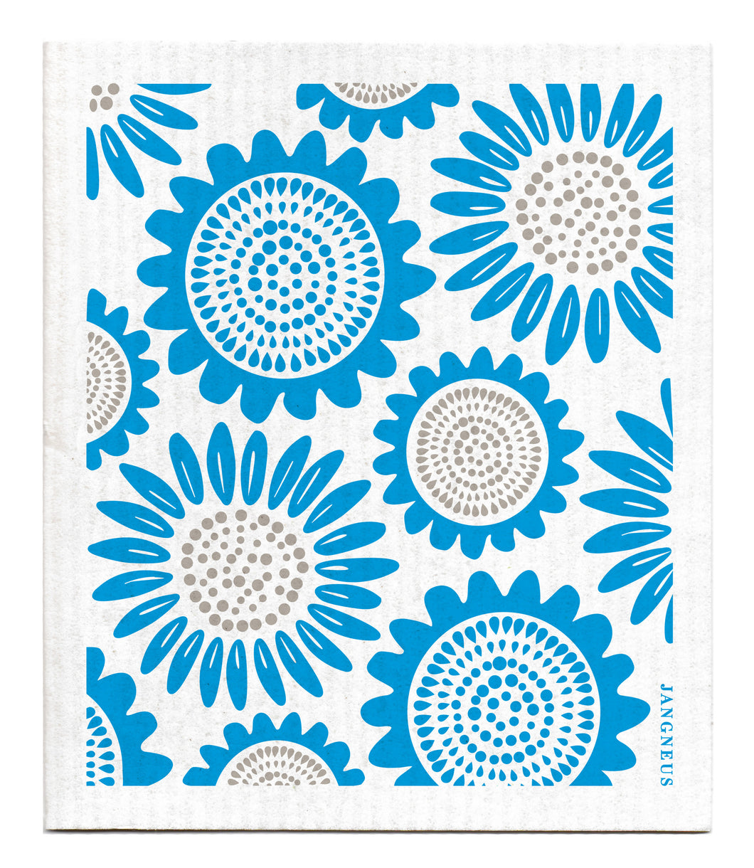 SUNFLOWER - TURQUOISE - SWEDISH DISHCLOTH