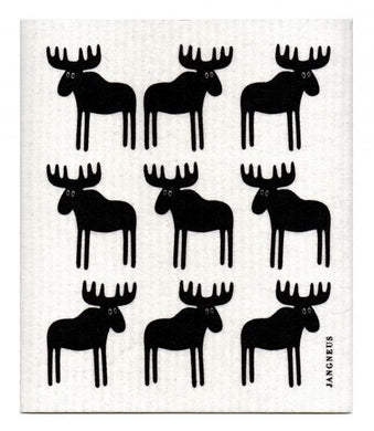 MOOSE - BLACK - SWEDISH DISHCLOTH