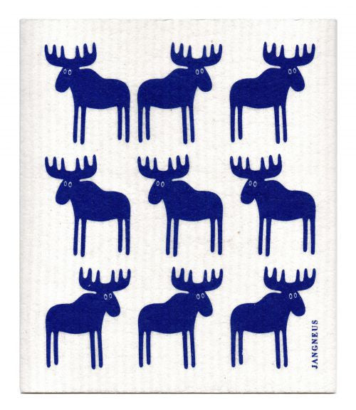 MOOSE - BLUE - SWEDISH DISHCLOTH