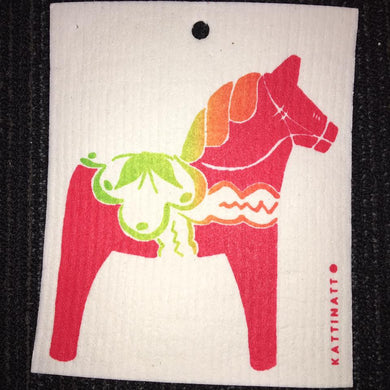 DALA HORSE RED (TRADITIONAL DALA) - SWEDISH DISHCLOTH