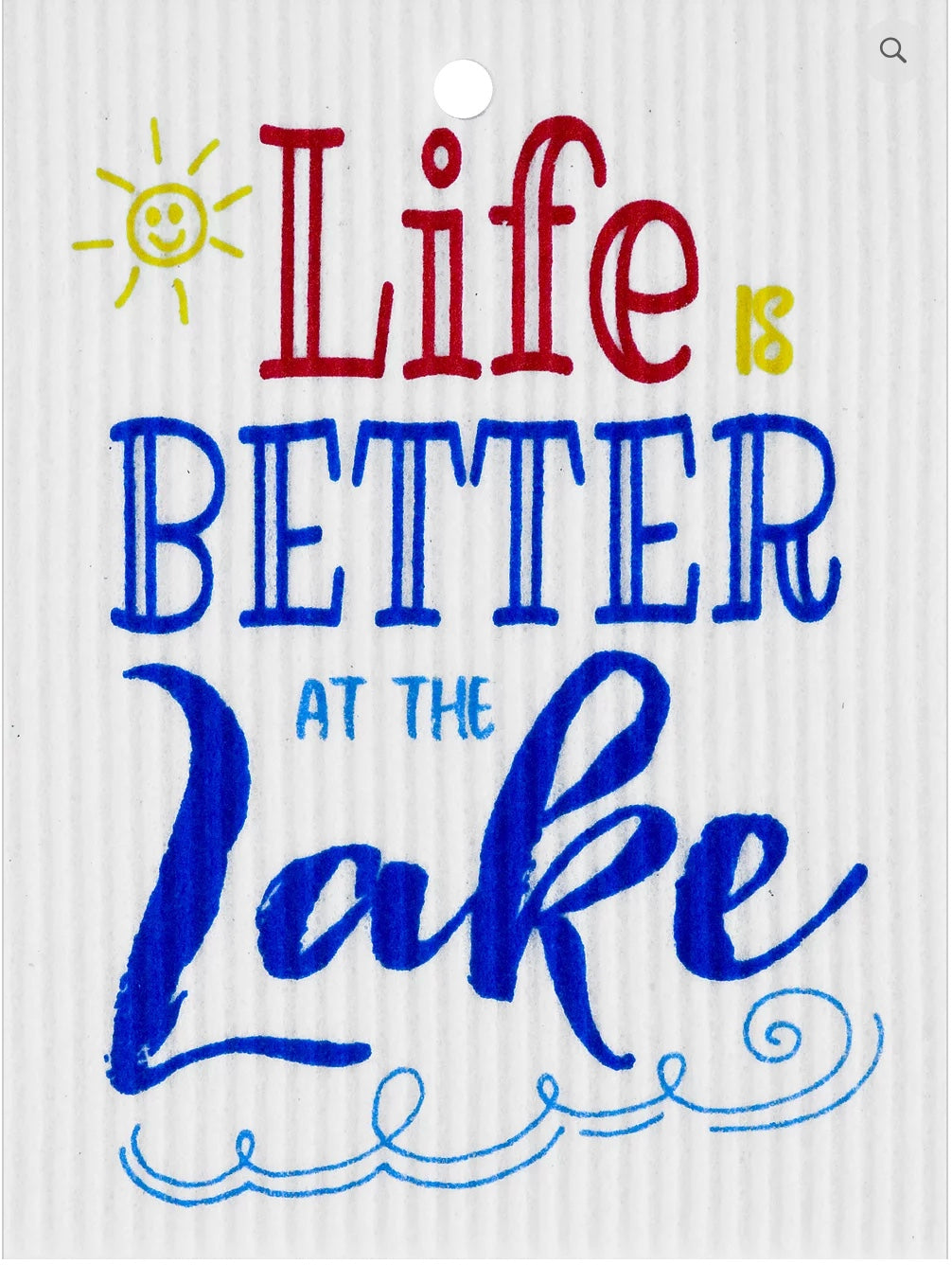 LIFE IS BETTER AT THE LAKE - SWEDISH DISHCLOTH