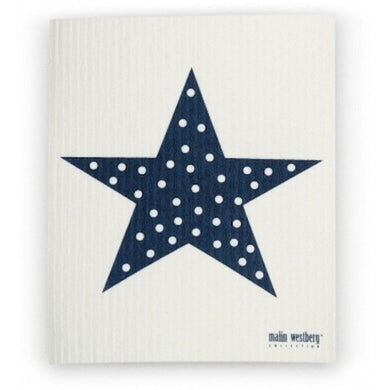 STAR - BLUE - SWEDISH DISHCLOTH