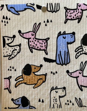 PLAYFUL DOGS - SWEDISH DISHCLOTH