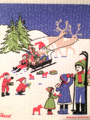 CHRISTMAS EVE - SWEDISH DISHCLOTH