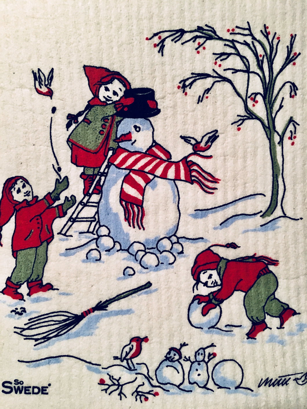 SNOWMAN - SWEDISH DISHCLOTH