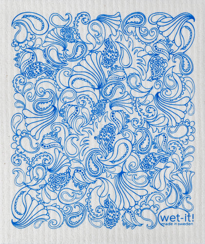 PAISLEY - BLUE - SWEDISH DISHCLOTH