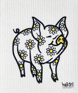 PIG (DAISY) - SWEDISH DISHCLOTH