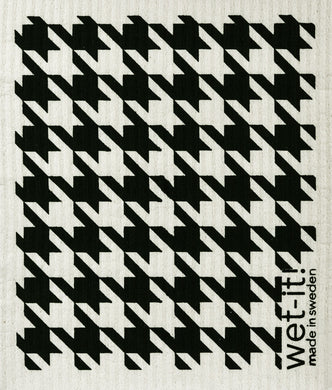 HOUNDSTOOTH - BLACK - SWEDISH DISHCLOTH