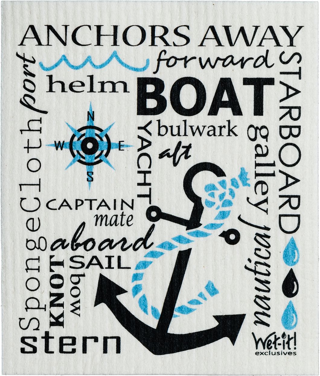 NAUTICAL - SWEDISH DISHCLOTH