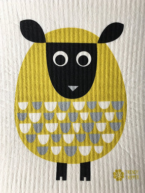 SHEEP - DARK YELLOW - SWEDISH DISHCLOTH