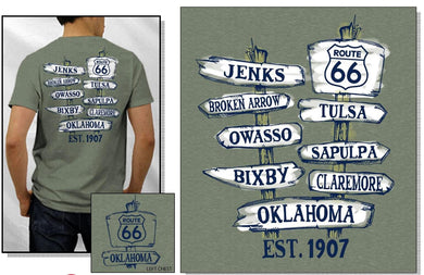Oklahoma Towns Directional Arrows Tshirt