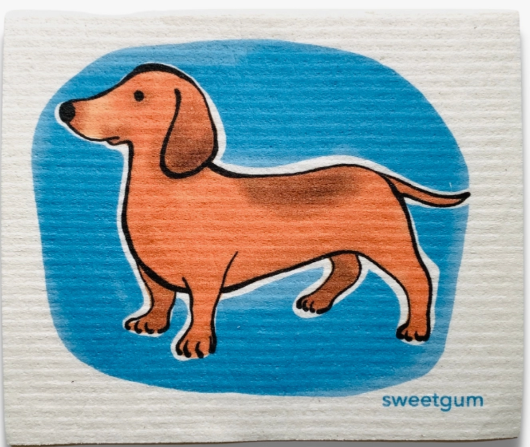 DOG - DACHSHUND - SWEDISH DISHCLOTH