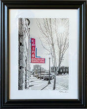 Tulsa Landmarks Artwork Black & White with a Touch of Color 10x13 Prints in Black Frame