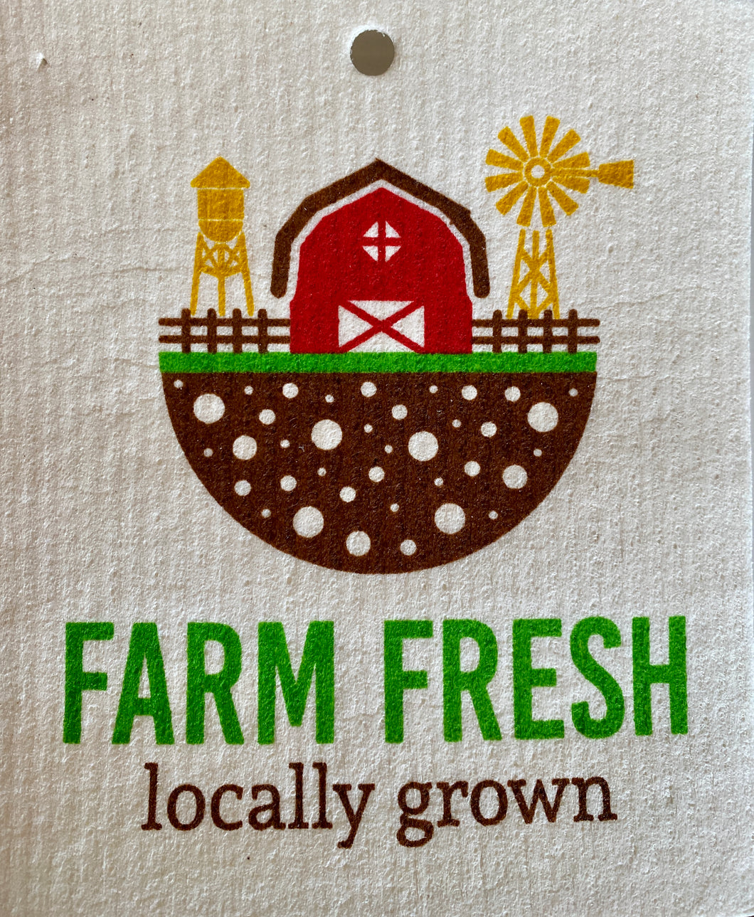FARM FRESH LOCALLY GROWN - SWEDISH DISHCLOTH