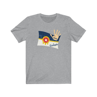 Tulsa Flag Jeep Wave Unisex Jersey Short Sleeve Tee