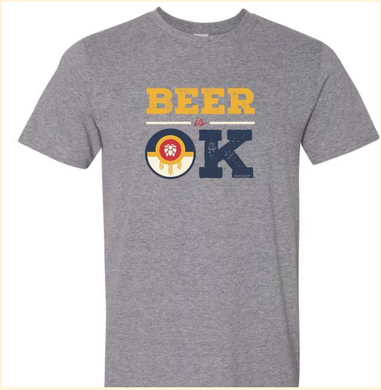 Beer Is OK (BeerIsOK) Tulsa Flag Tshirt