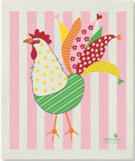 CHICKEN - ROOSTER (COLORFUL) - SWEDISH DISHCLOTH