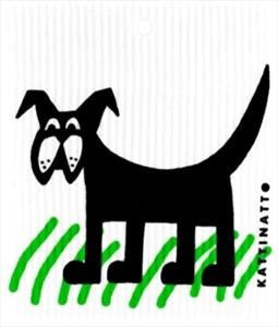 DOG IN GRASS - SWEDISH DISHCLOTH