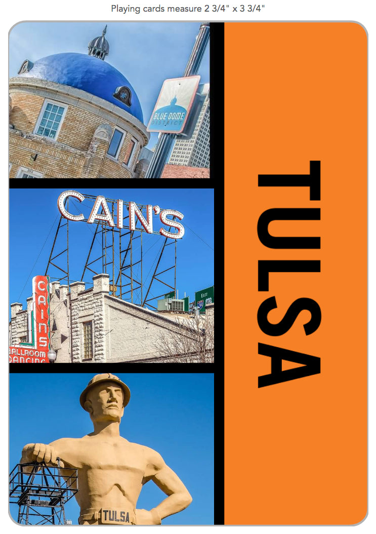 Tulsa souvenirs - Tulsa Playing Cards measure 2.75