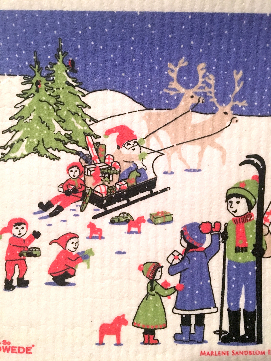 CHRISTMAS EVE - SWEDISH DISHCLOTH