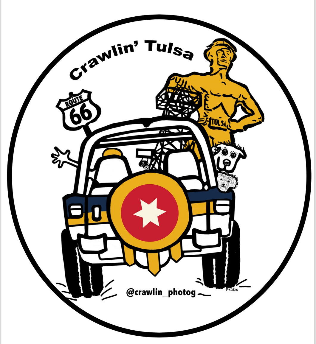 Tulsa Flag Sticker for Jeep Lovers - Crawlin' Tulsa